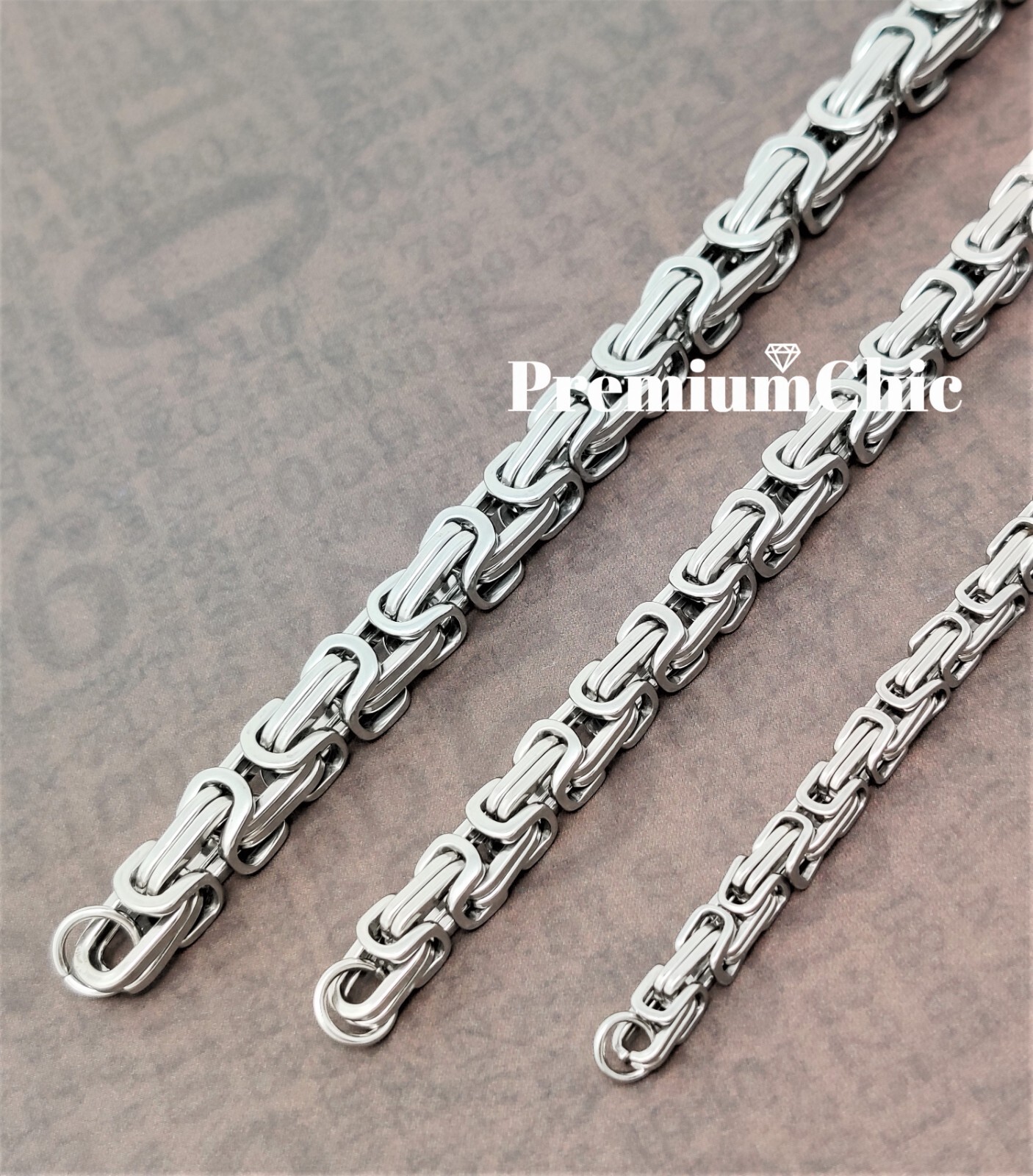 18″-30″ Stainless Steel 4/6/8mm NOT PLATED Byzantine Box Necklace Mens Jewelry