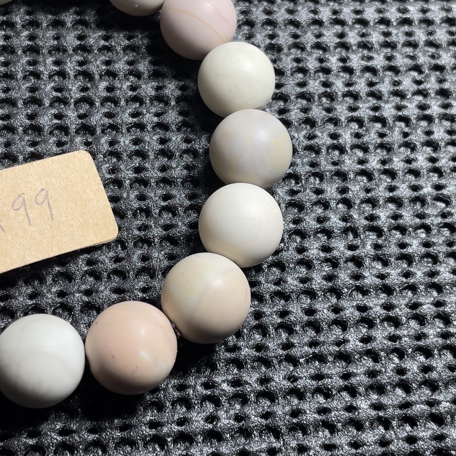 13.5mm 6.69in Matted Natural Alashan Agate Soft Color Bracelet Handmade Jewelry