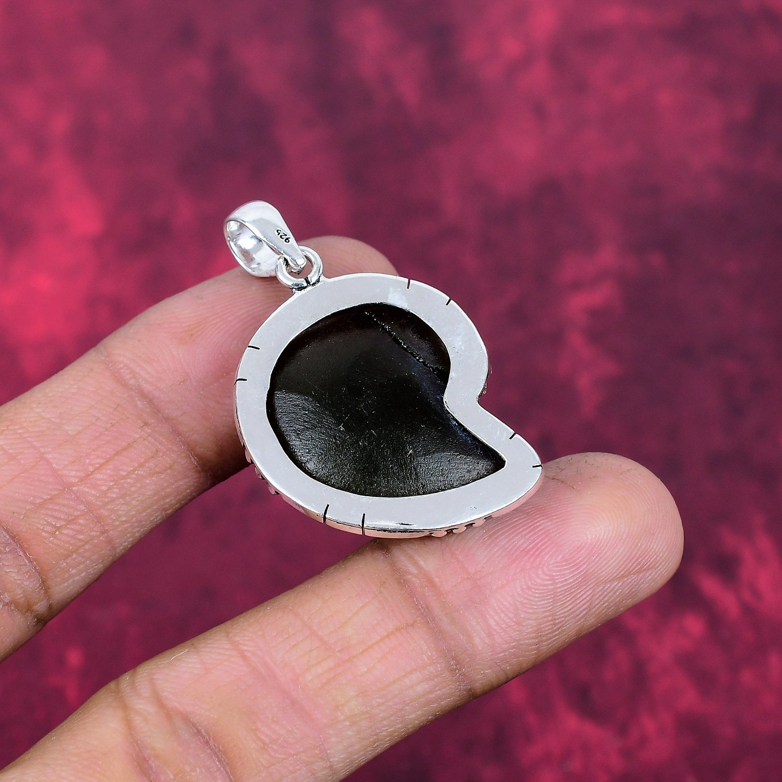 Ammonite Fossil Gemstone Handmade 925 Sterling Silver Everyday Jewelry Pendant