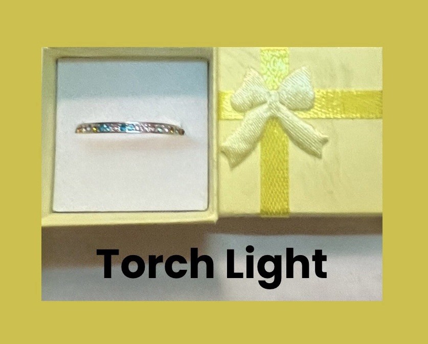 Gorgeous Silver Filled Multicolor Zircon Eternity Band Ring Size 10.5