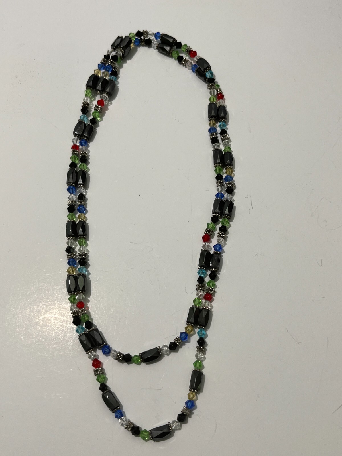 38″ Multi-Colored Beaded Magnetic Multi Use Necklace
