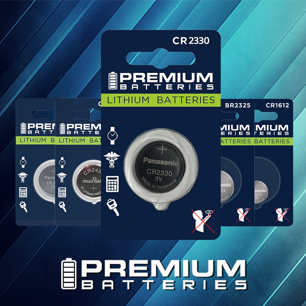 Premium Batteries 3V Child Safe Lithium Coin Cell Batteries (1, 2 & 6 Count)