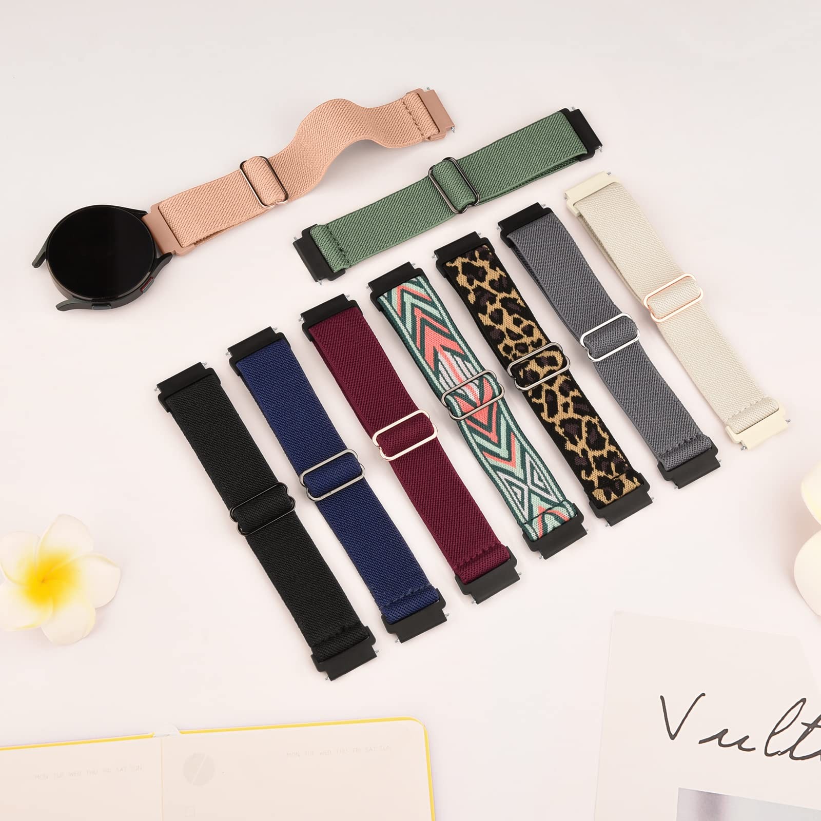 Elastic Watch Band Compatible with Garmin Vivoactive 4S / Venu 3S / Venu 2S /…