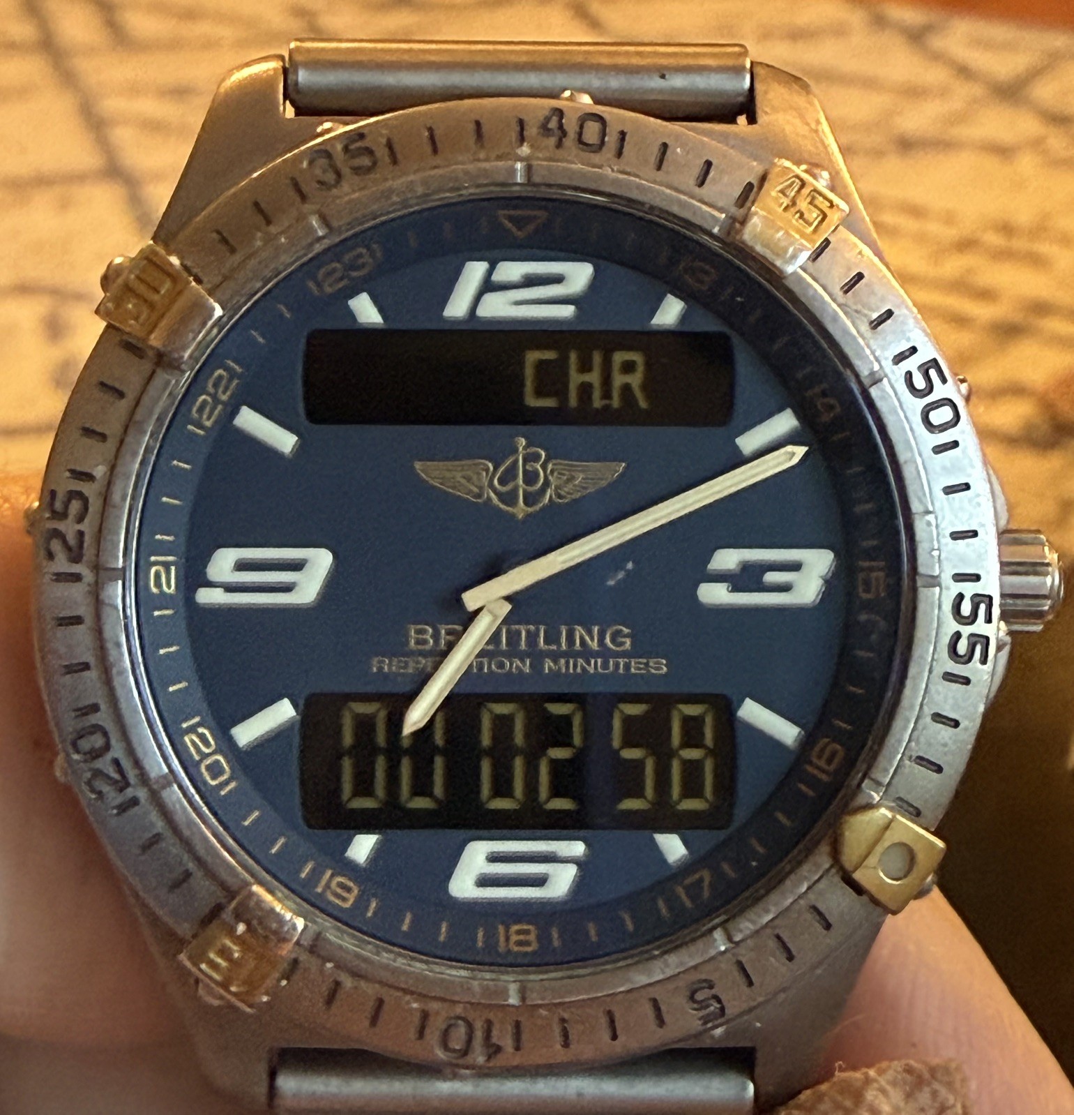 Breitling Aerospace Repetition Minutes Titanium B65062 Blue Dial Quartz Watch
