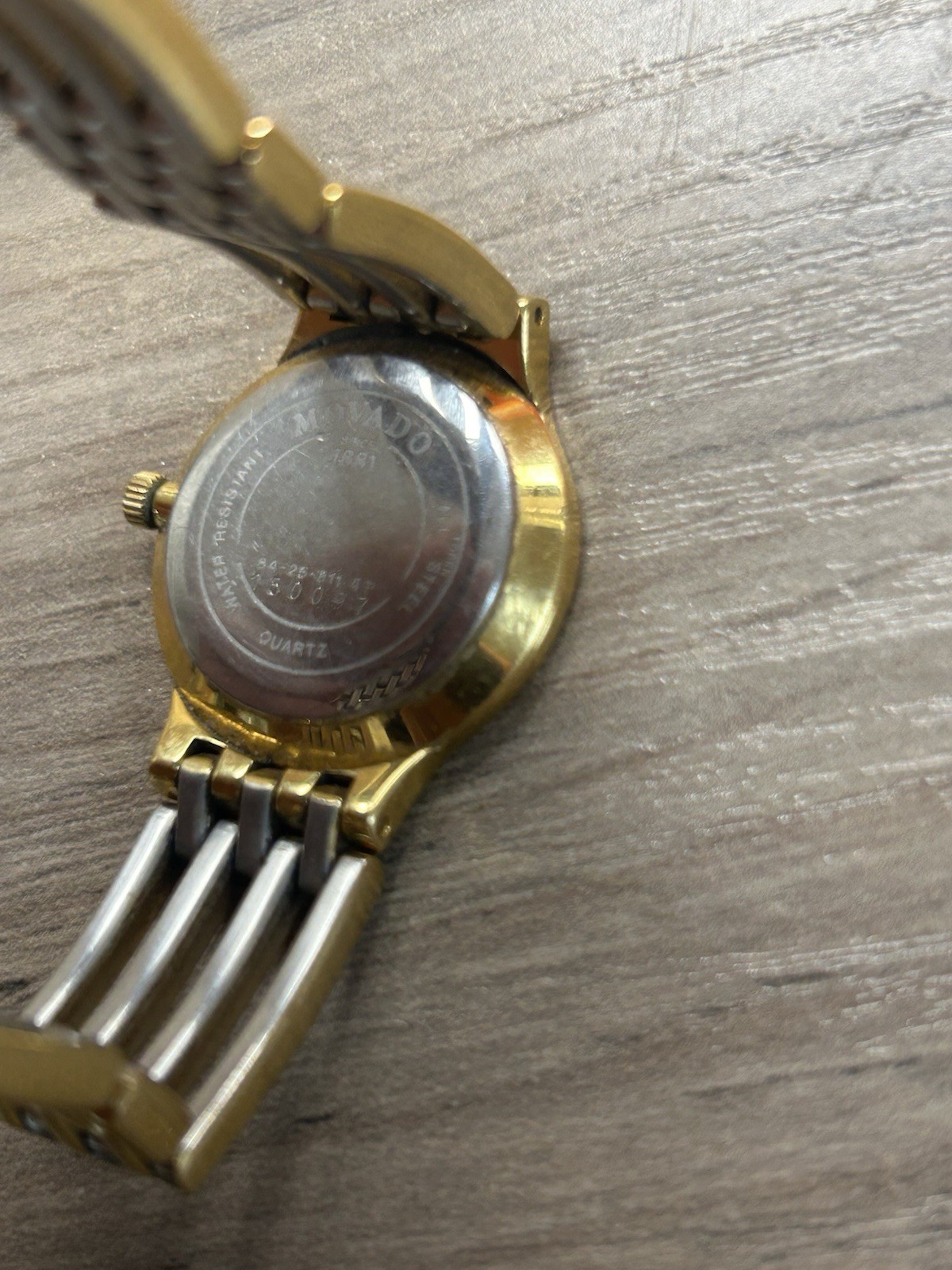 Movado Esperanza Black Museum Gold Tone Stainless Steel Swiss WoMens Watch 5294