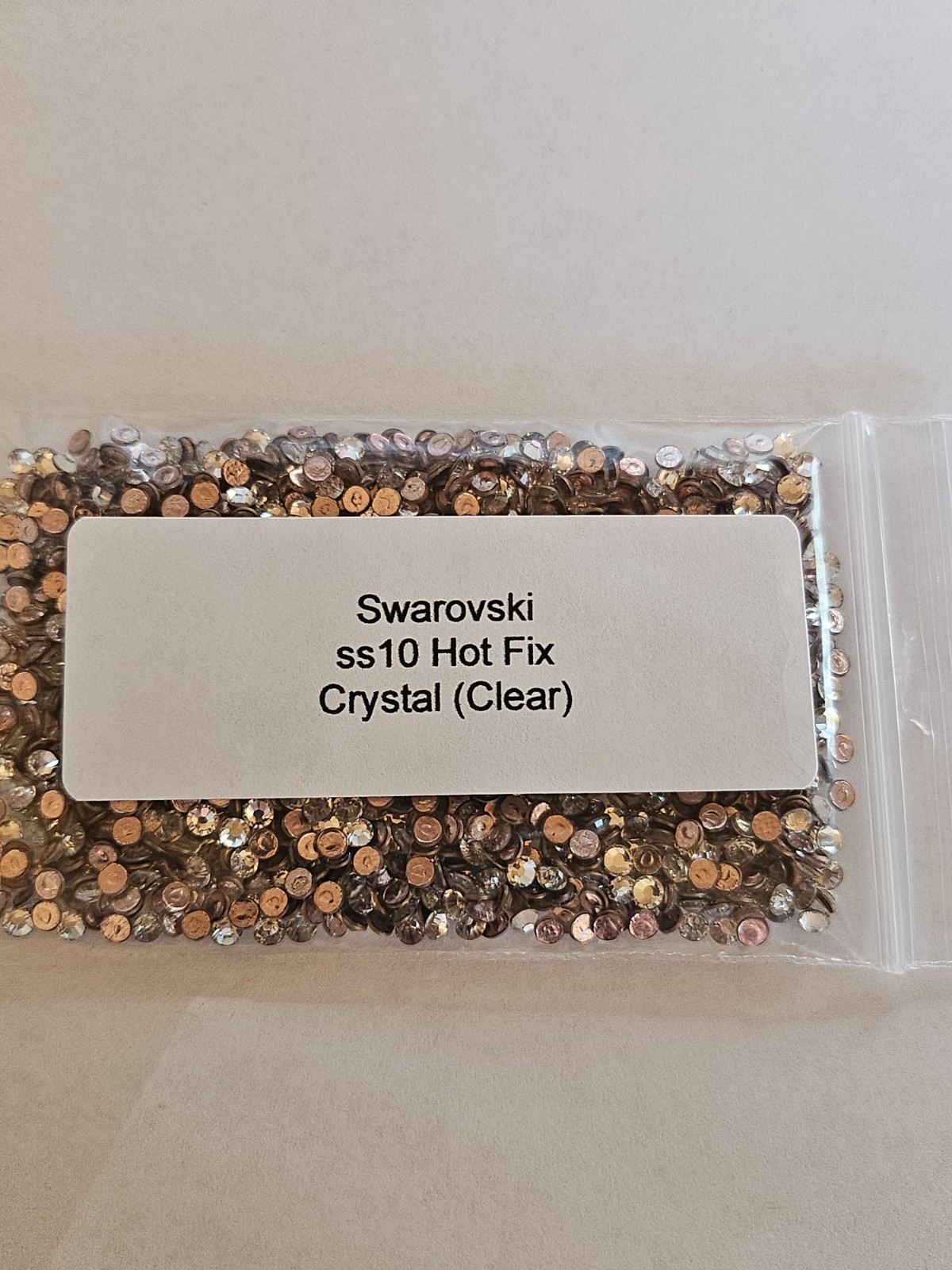 Genuine Swarovski ss10 Hot Fix Crystals in the color LIGHT COLORADO TOPAZ