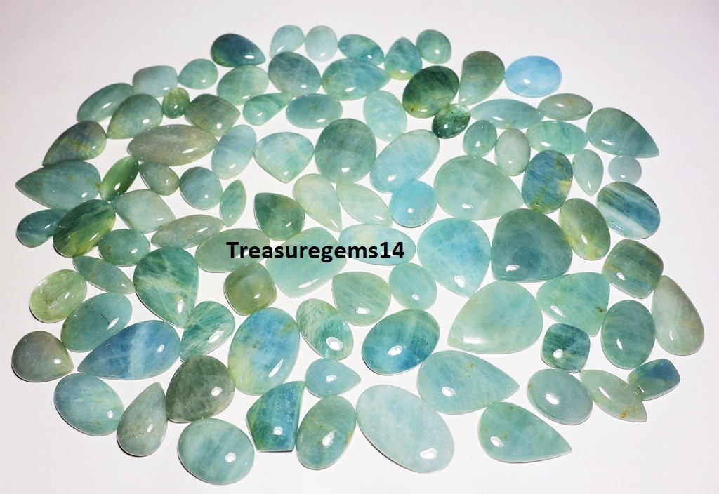 250 Crt WHOLESALE LOT NATURAL SANTA MARIA AQUAMARINE CABOCHON GEMSTONE AAAA