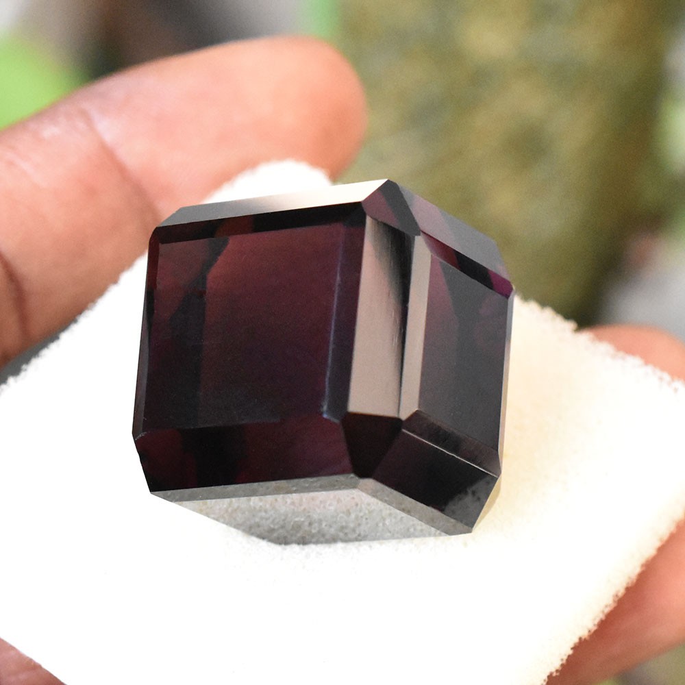 A++ Certified Padparadscha Huge Sapphire Cube Square Cut Loose Gemstone