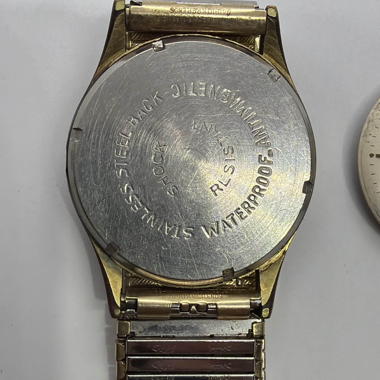 Vintage Helbros Invincible Men’s Parts Watch Speidel 10K RGP Stretch Band (45)