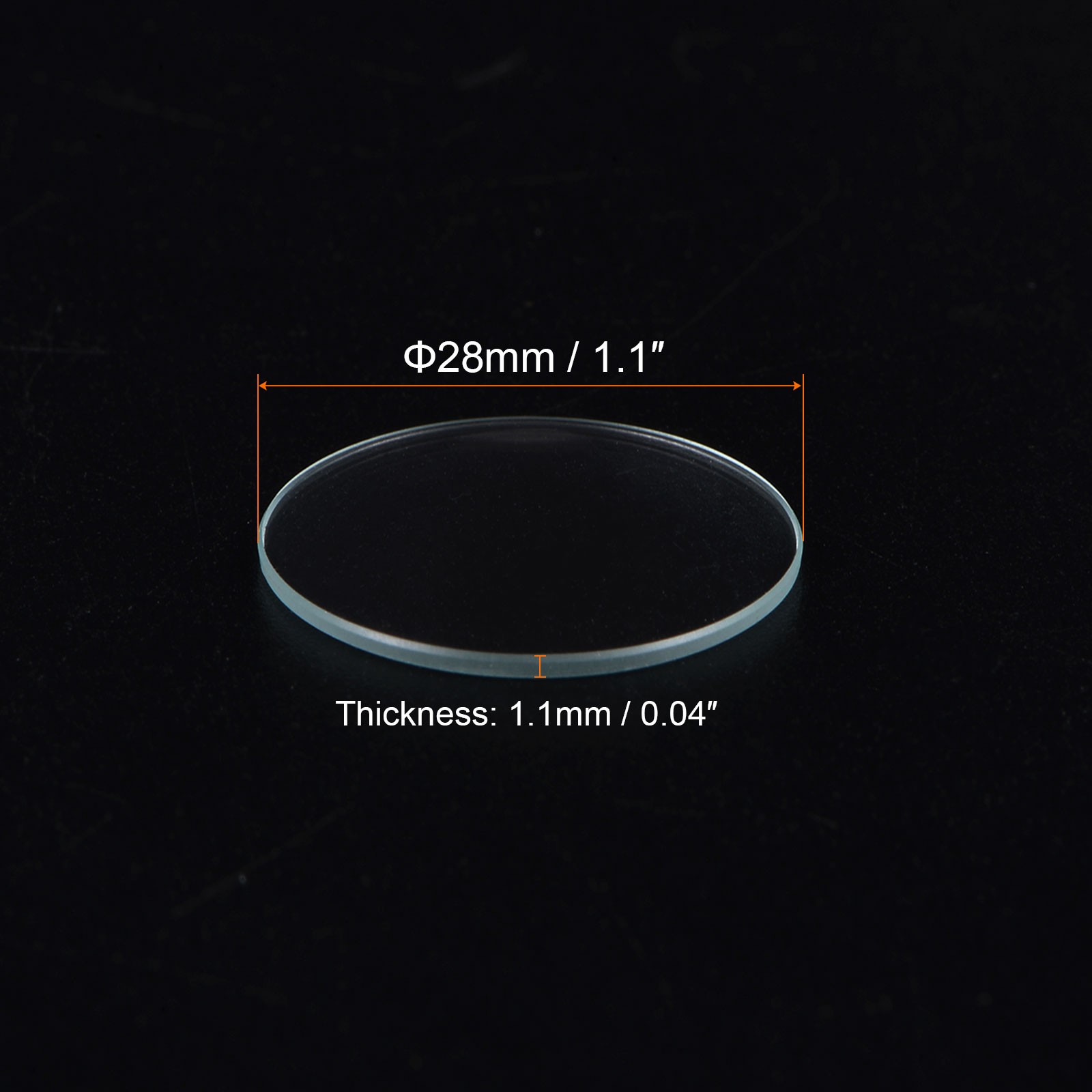 3pcs Watch Glass Crystal Lens 28mm Dia 1.1mm Thick Double Dome Watch Glass