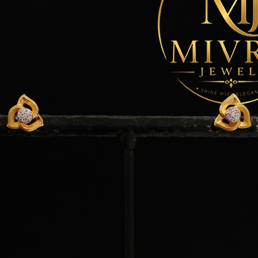 Luxury Jewelry Gift, Delicate Gold Drop Earrings, 0.8 cm x 0.8 cm, 2.51g