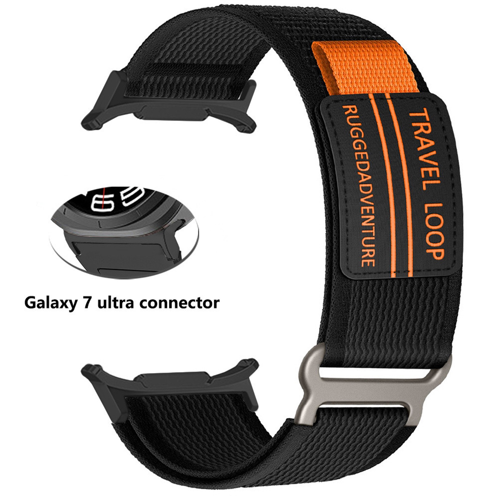 Fr Samsung Galaxy Watch Ultra 2025/Ultra 47mm Band Rugged Nylon Strap Woven Loop
