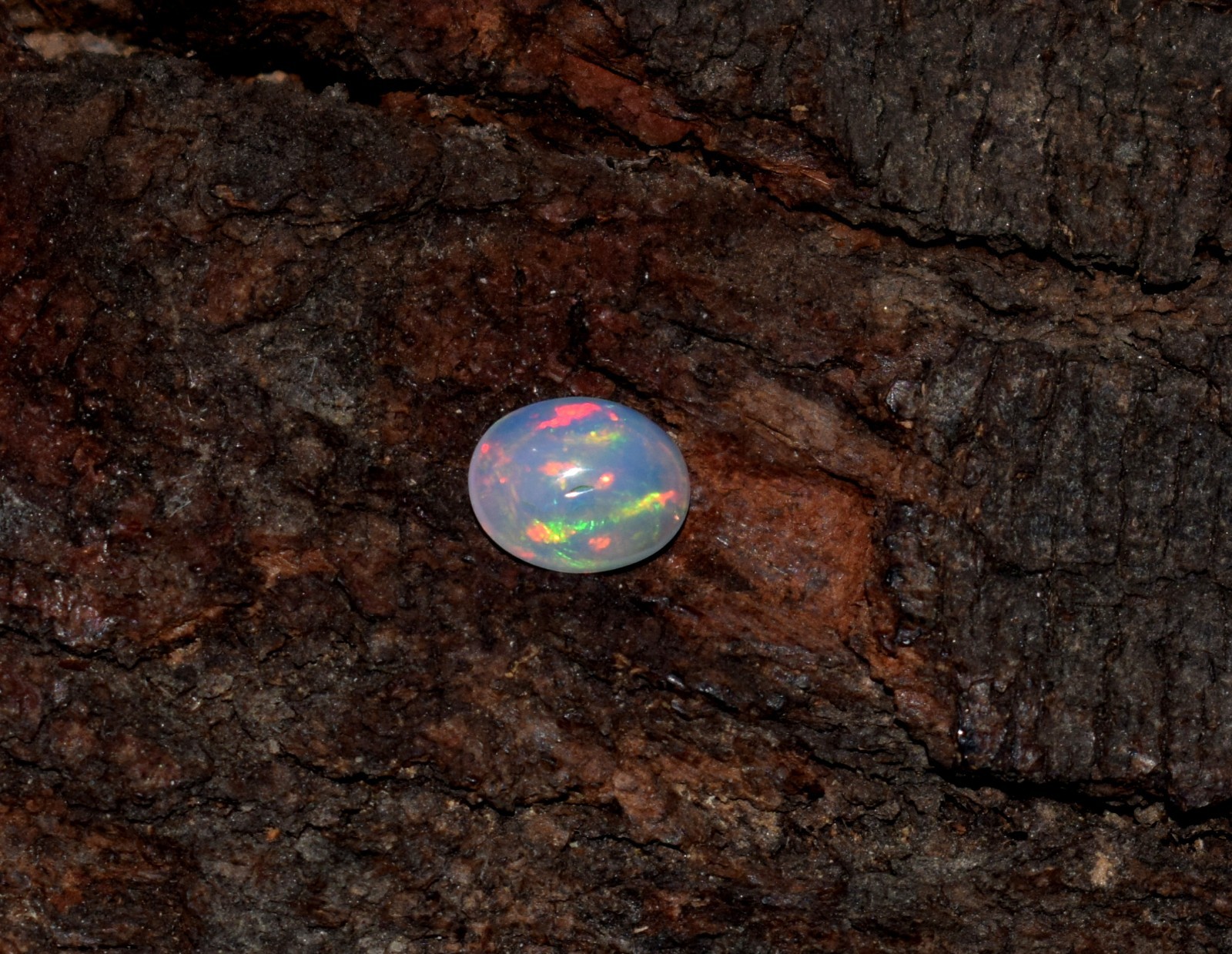Natural Ethiopian Wello Fire Opal Cabochon Gemstone 7X9mm Loose AAA A06