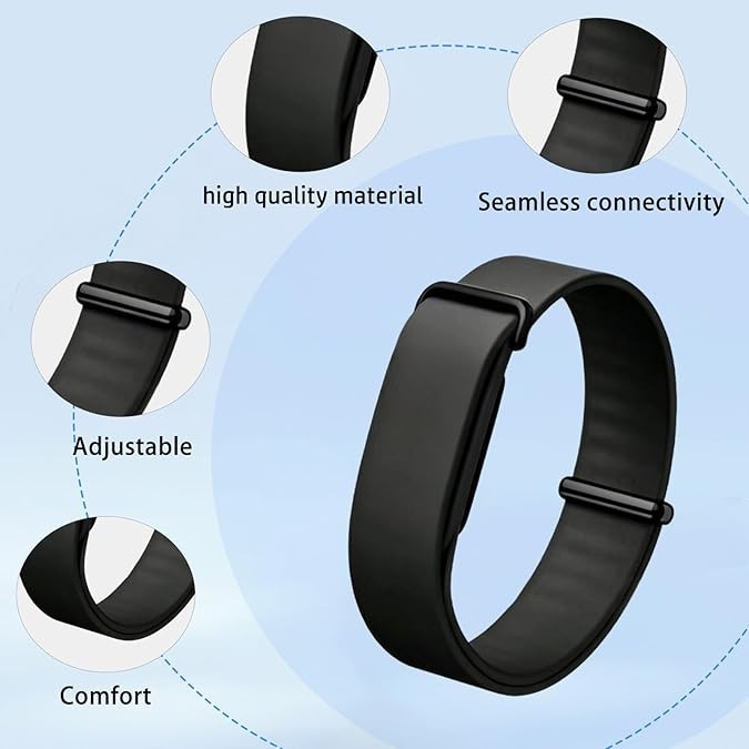 Silicone Sports Adjustable Loop Strap For Google Fitbit Air Band Replacement