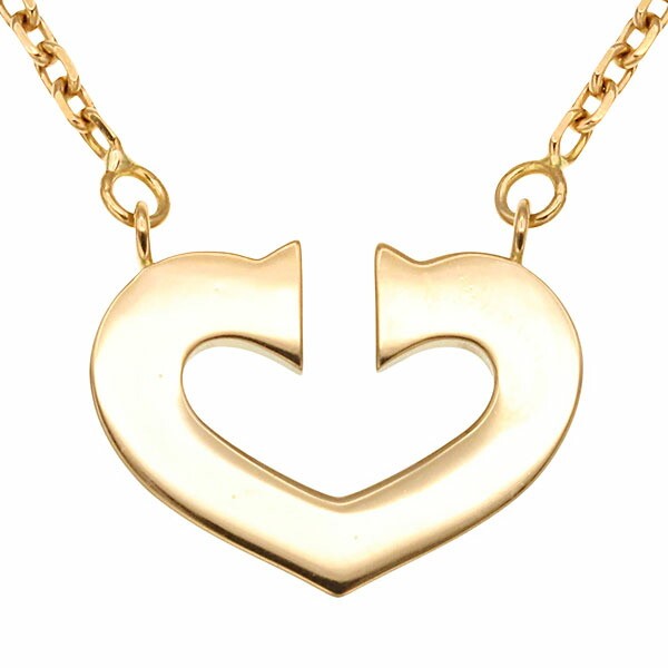 Cartier Cartier C Heart Necklace 40.5cm 18K YG 6.6g