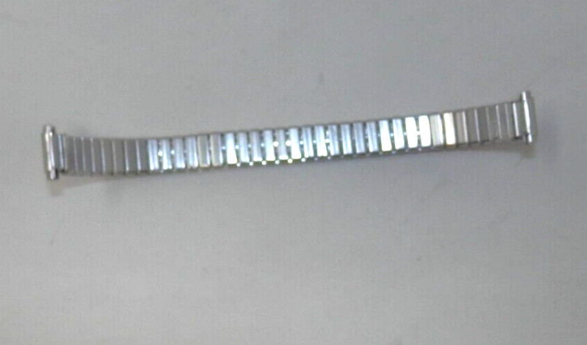 Vintage Flex-On Watch Band Textured Silver 10-12mm 3/8″ Stretch New NOS