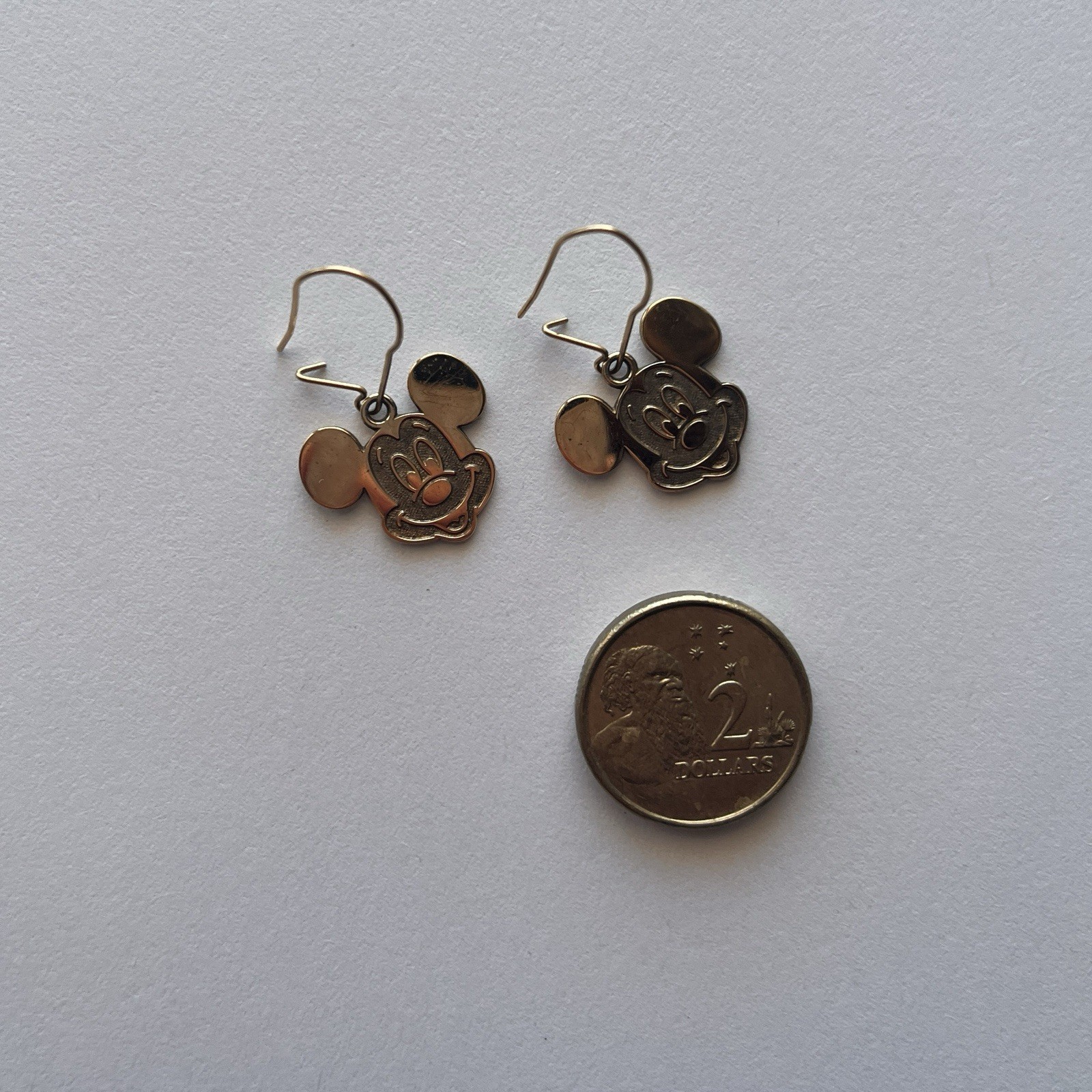 gold plated sterling silver disney mickey mouse earrings