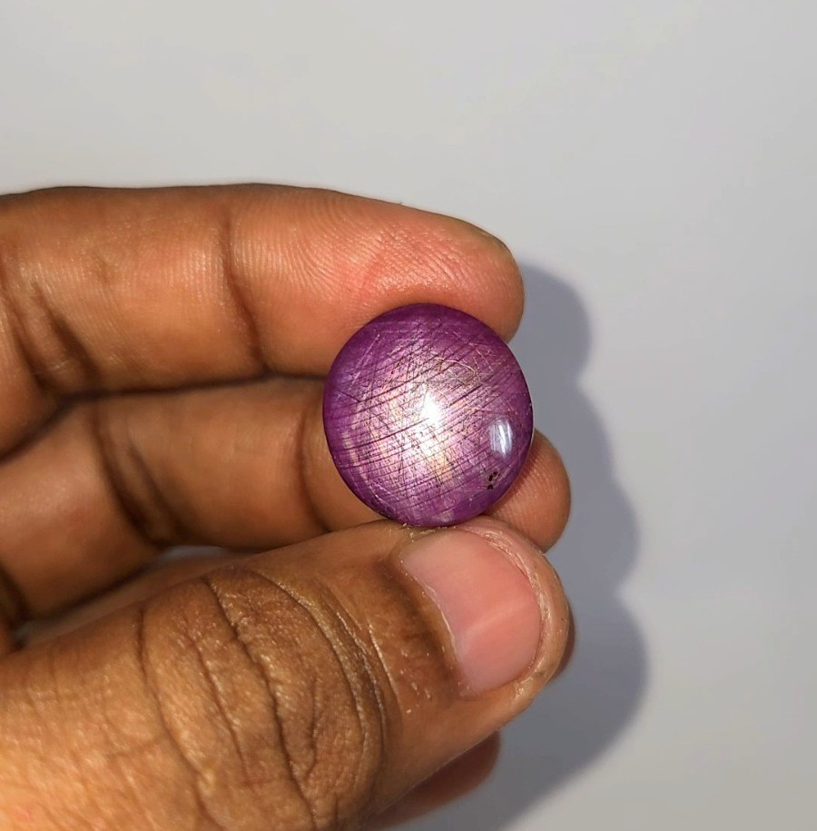 Natural Star Ruby 26.75 ct Pink Oval Cabochon untreated loose gemstone