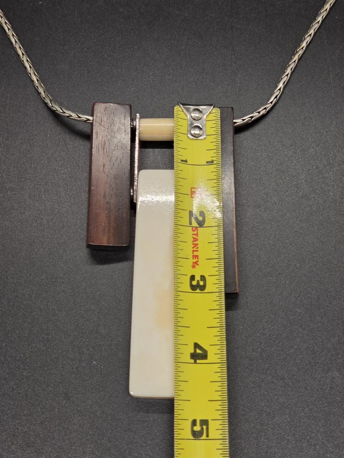 Vtg Original NATURE BIJOUX Wood Bone Bib Necklace DESIGNER JEAN-DANIEL CHRISTIN