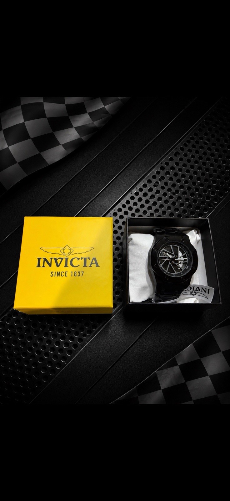 Invicta Bolt Men’s Quartz Watch 52mm Black SS Skeleton Dial 100m Box