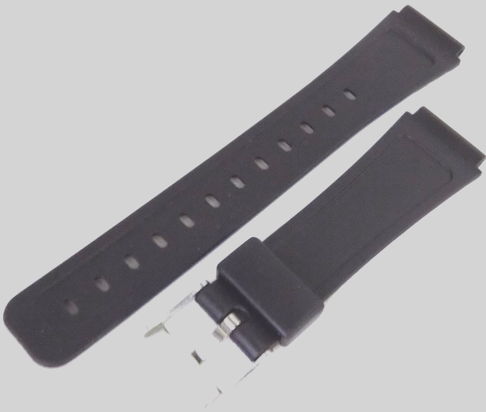 7 5/8″ 194mm Long Thin Lightweight Mens Timex 18mm Black Rubber Sport Watch Band