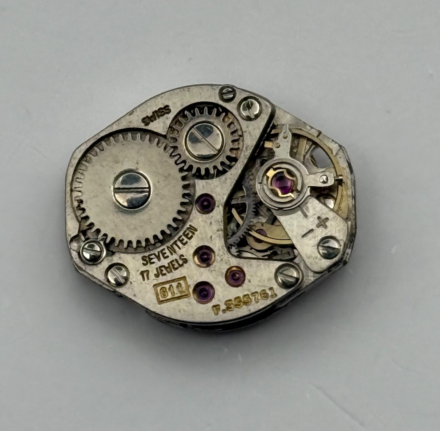 FHF 69-21 Watch Movement Rone 17 Jewels Swiss Manual Wind Parts Repair 15.3mm