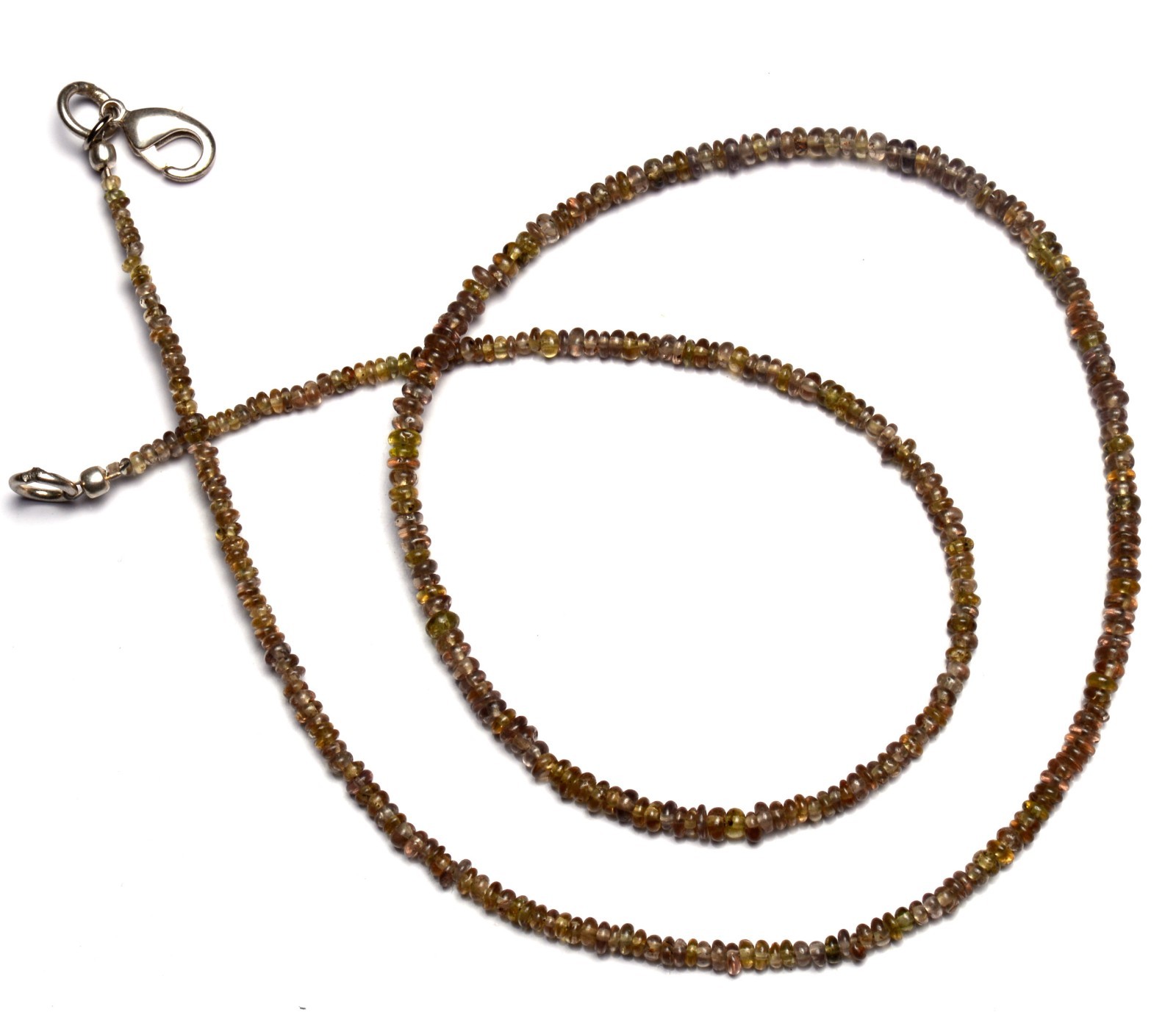 Natural Gem Color Change Garnet Smooth 3MM Approx Rondelle Beads Necklace 18 Inc