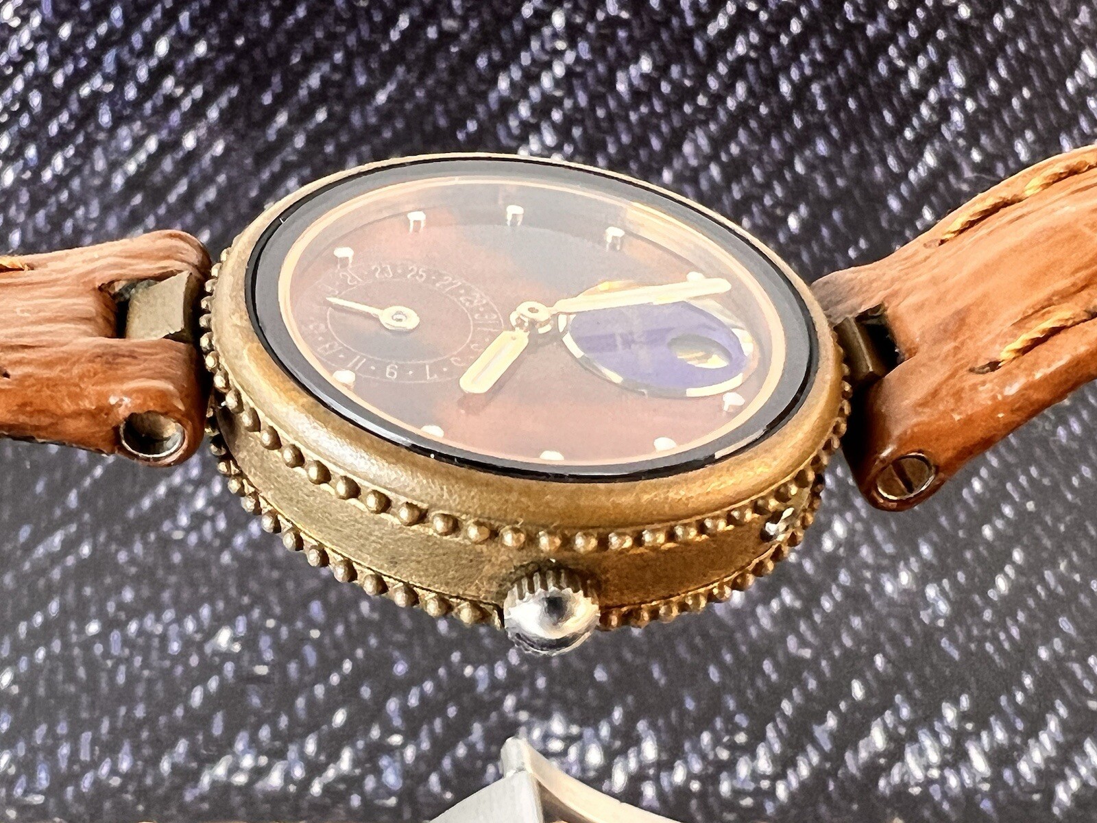 Gerald Genta Gefica Lady Ref.2939.7 Case Gold Plated 26mm Original Strap/ Deplo