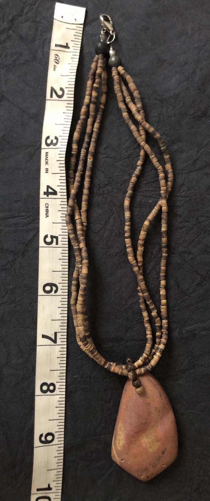 Contemporary Brown Stone Beaded Necklace Fashion Costume Jewelry 7513 GO1.51D