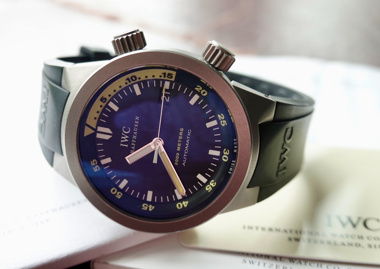 IWC Aquatimer Men’s Black Watch – IW353804