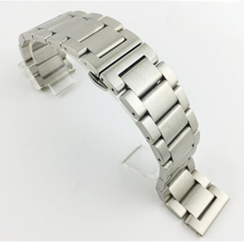 High Quality Brushed Stainless Steel Watch Strap Business Band 16-26mm Universal