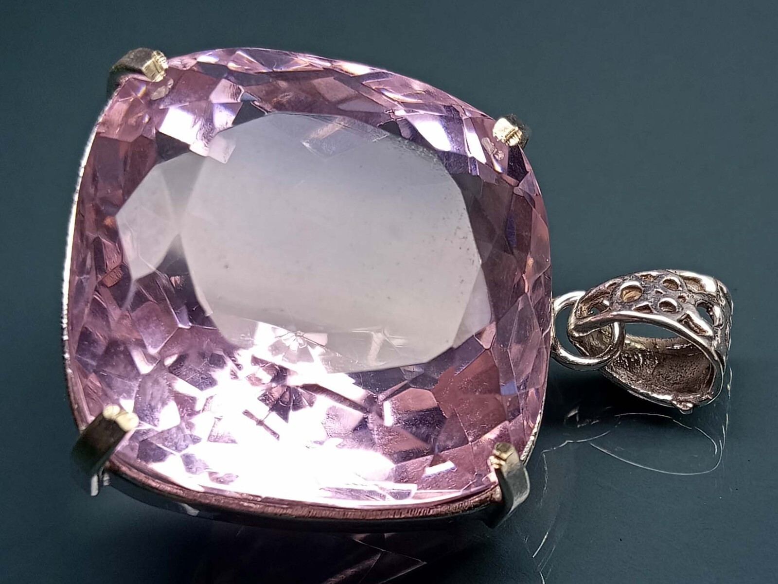 Pendant Pink Topaz Cushion Cut 135.80 Ct Natural Gemstone EGL Certified PD060