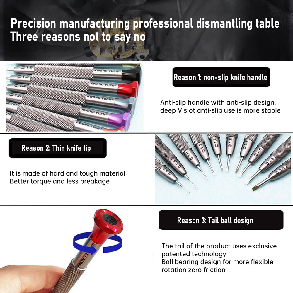 Hot T-Shaped Anti-Slip Watch Flat Screwdriver Set Repair Watch Watchmaker Tool
