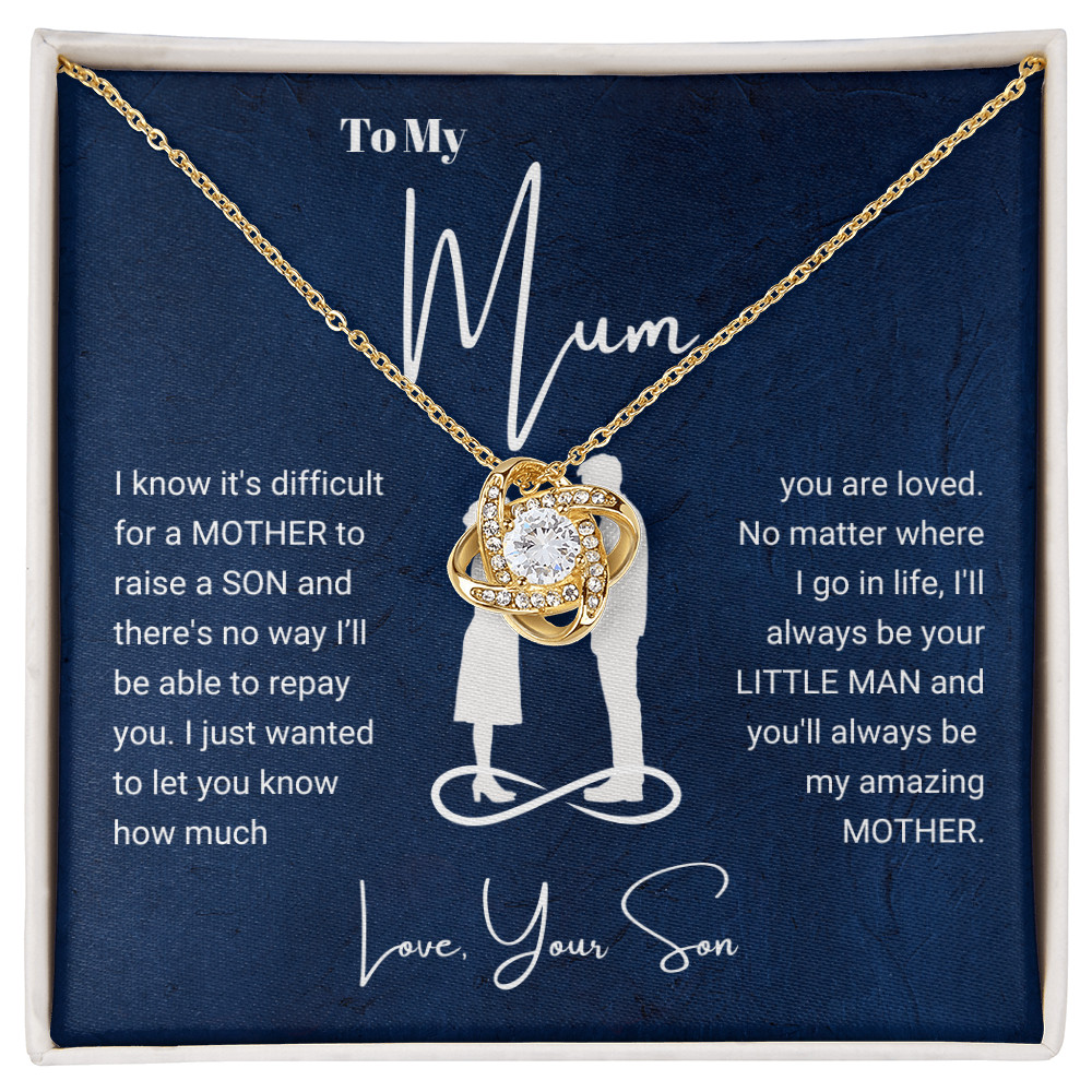 To My Mum Knot necklace mother’s day anniversary valentine’s birthday gift