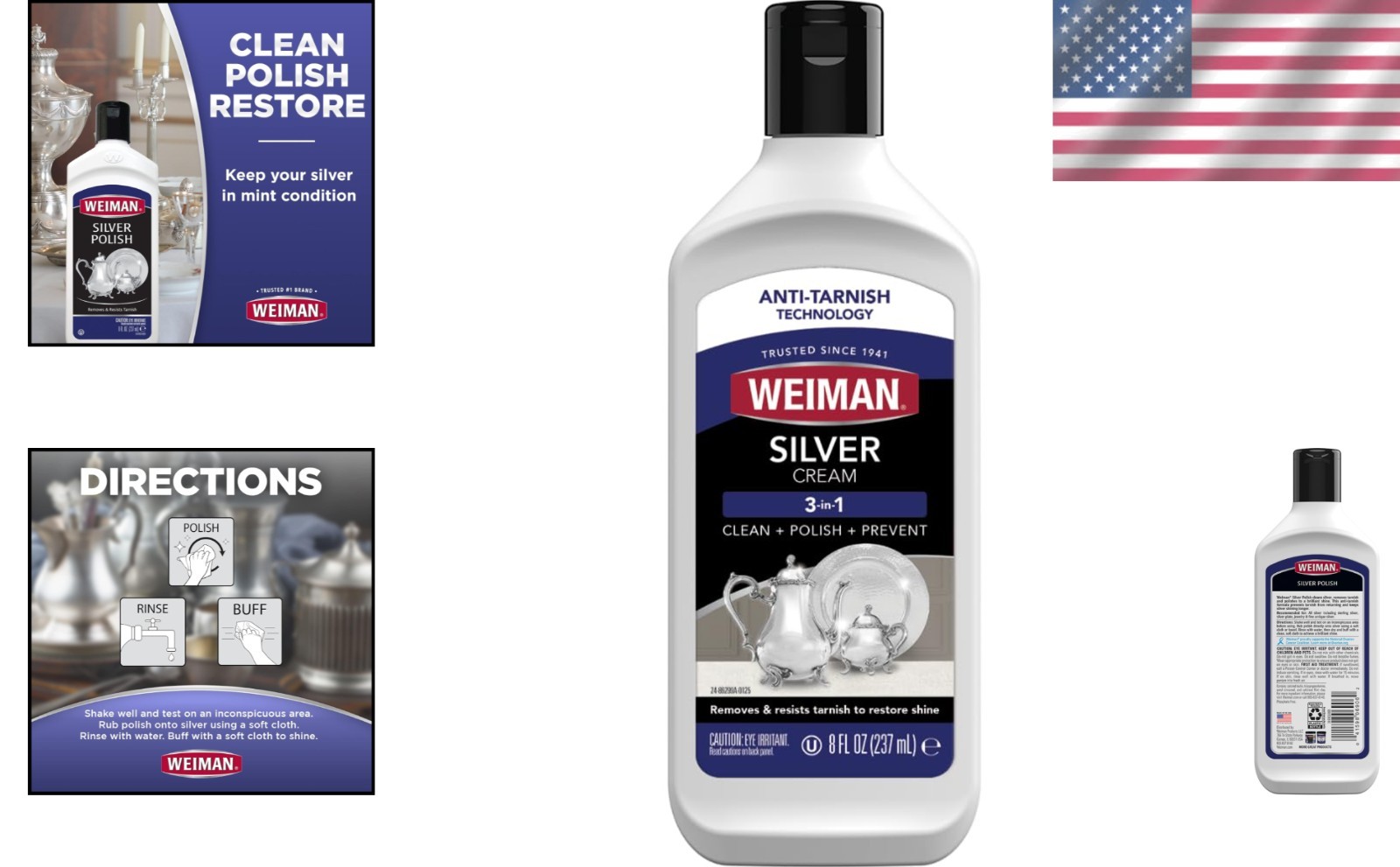 Unscented 8 Fl Oz Silver Cream Cleaner – Polish, Shine & Restore Effortlessly