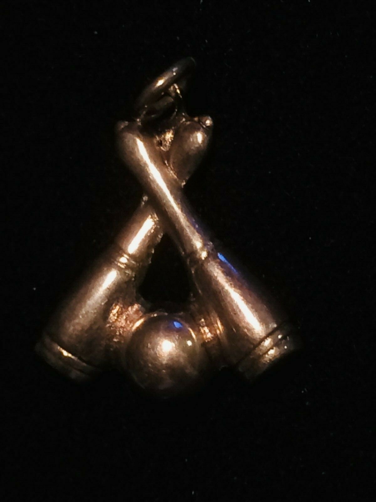 Silver Pendant Cone Pin Bowling 925 Hallmarked 4g 2.5cm Sports