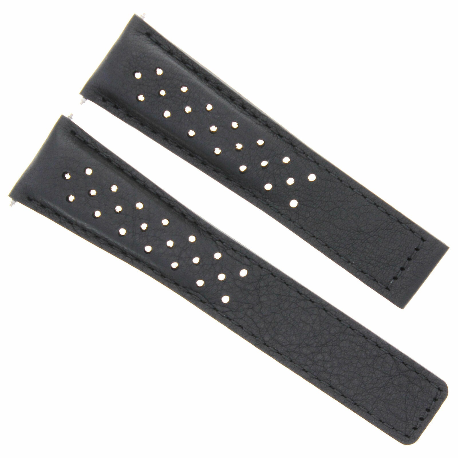 19-20MM LEATHER WATCH BAND STRAP UNIVERSAL MATTE DEPLOYMENT CLASP TWO-PIECE