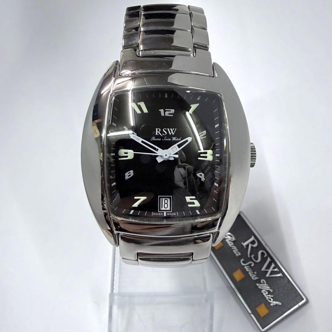 RSW Rama Sumo Automatic Watch Black Silver Steel From Japan
