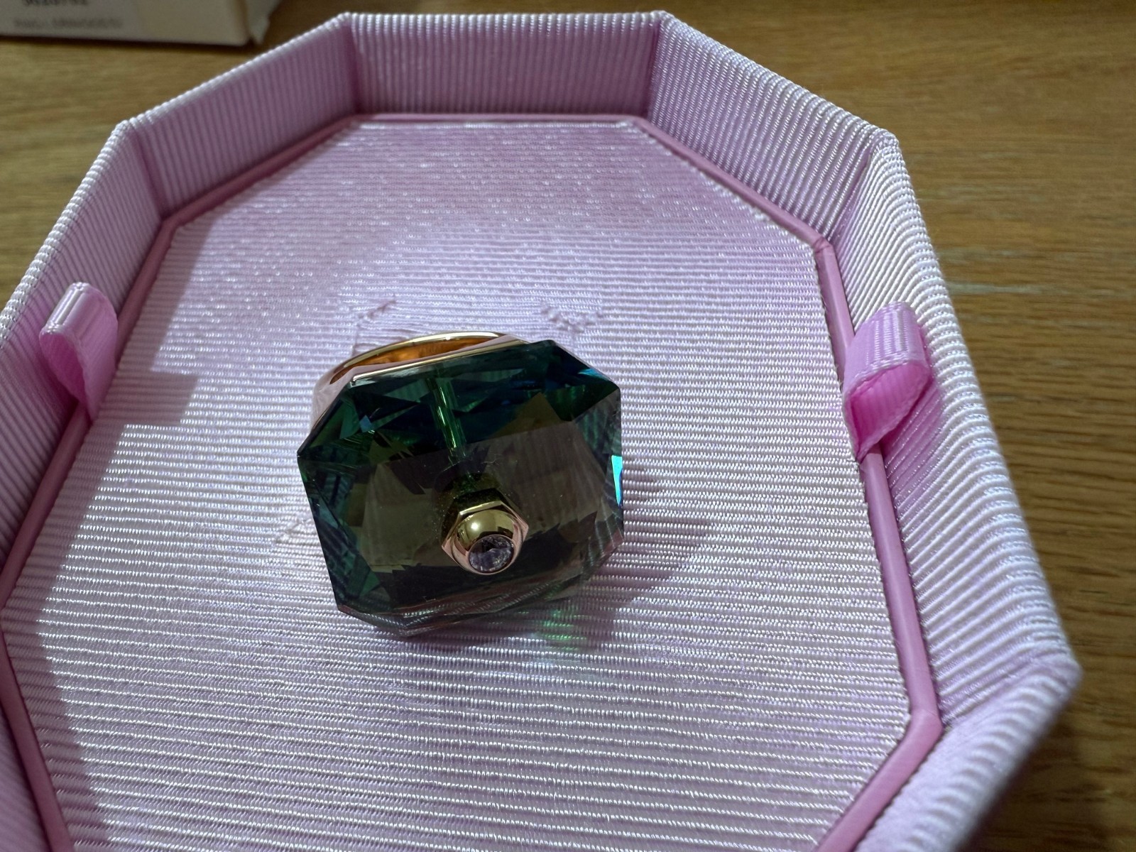 Swarovski Numina cocktail ring Green, Gold-tone 5620761 Size 50 RRP £195 NEW