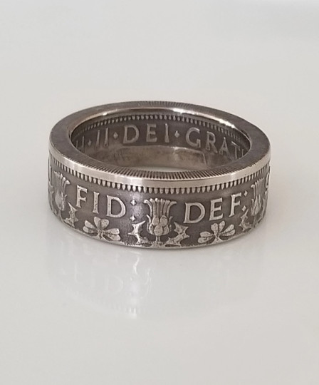 United Kingdom Coin Ring | Coin Ring Scotland | Handmade Ring | Travel Ring | Un