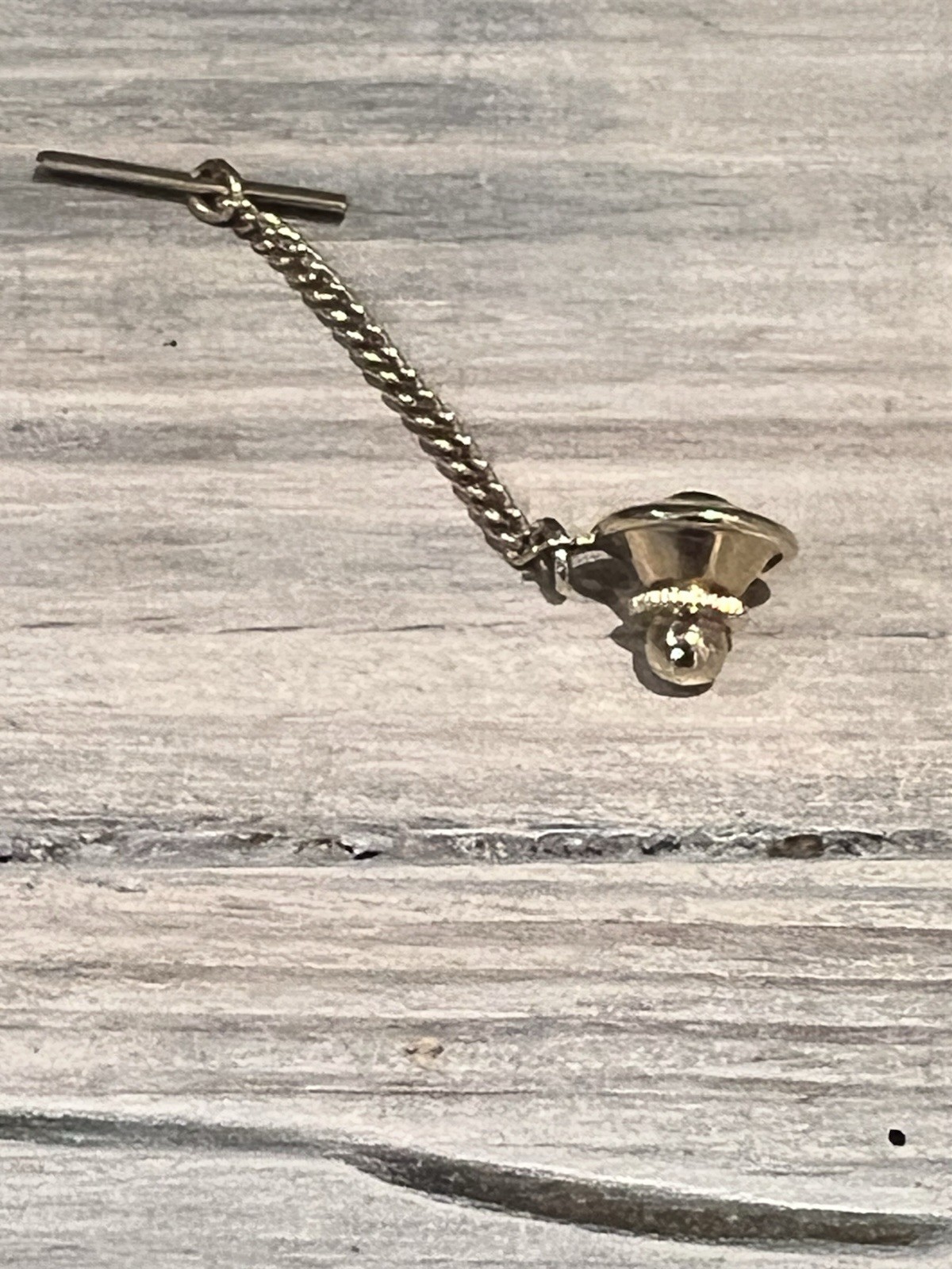 Square Tie Tack Vintage Gold Tone Wedding Groom Easter Summer Spring Fashion 2”