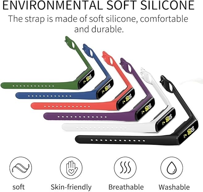6 Pack Replacement Bands Compatible with Samsung Galaxy Fit 2 SM-R220 for Women