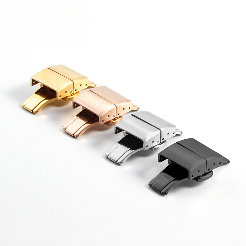 premium Butterfly Clasp Premium 316 Stainless Steel Leather Watch Buckle 18 20mm