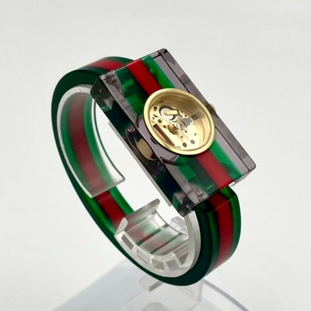890 Rare new battery GUCCI 143.5 Sherry Line wristwatch bangle