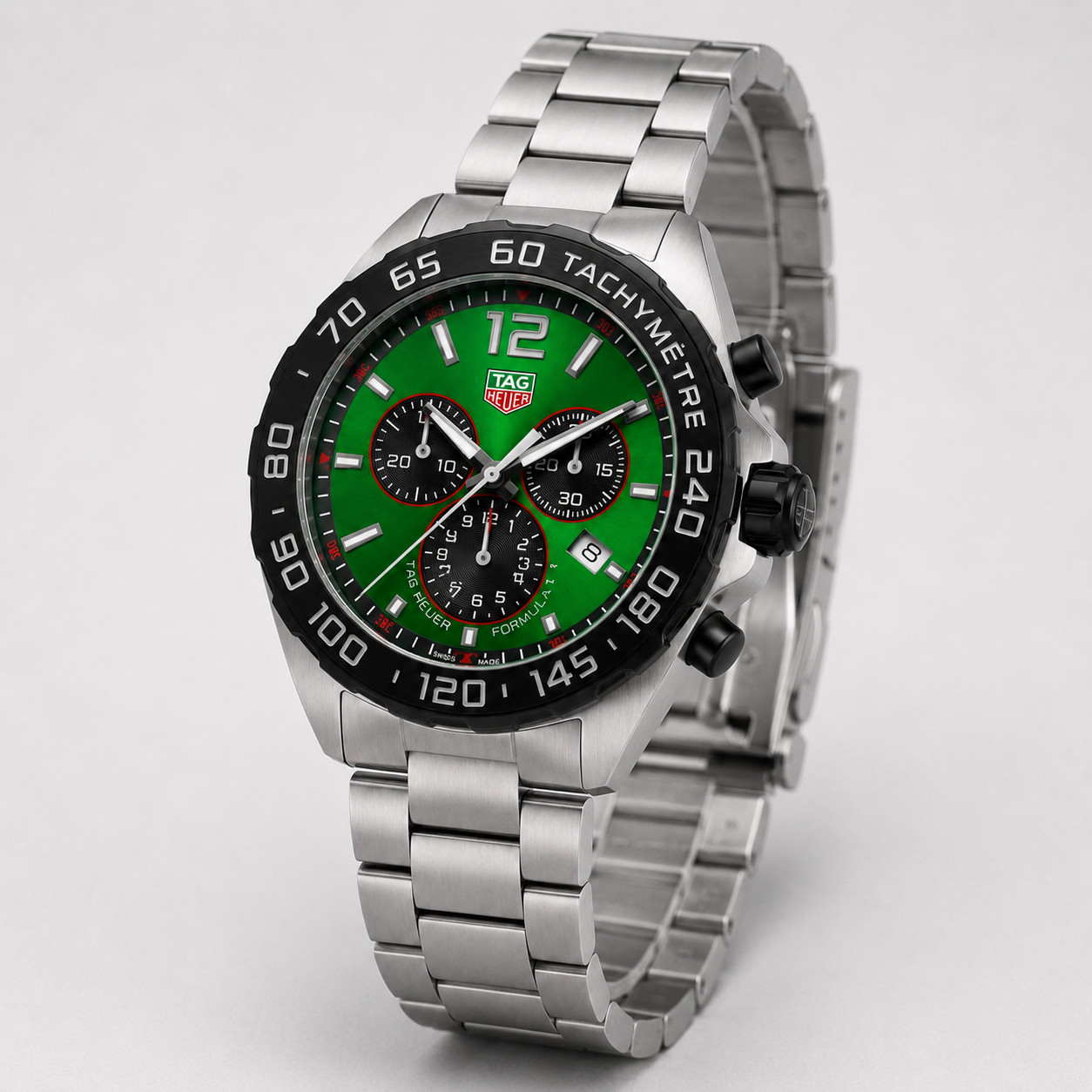TAG Heuer Formula 1 Chronograph Green Dial Steel CAZ101AP.BA0842