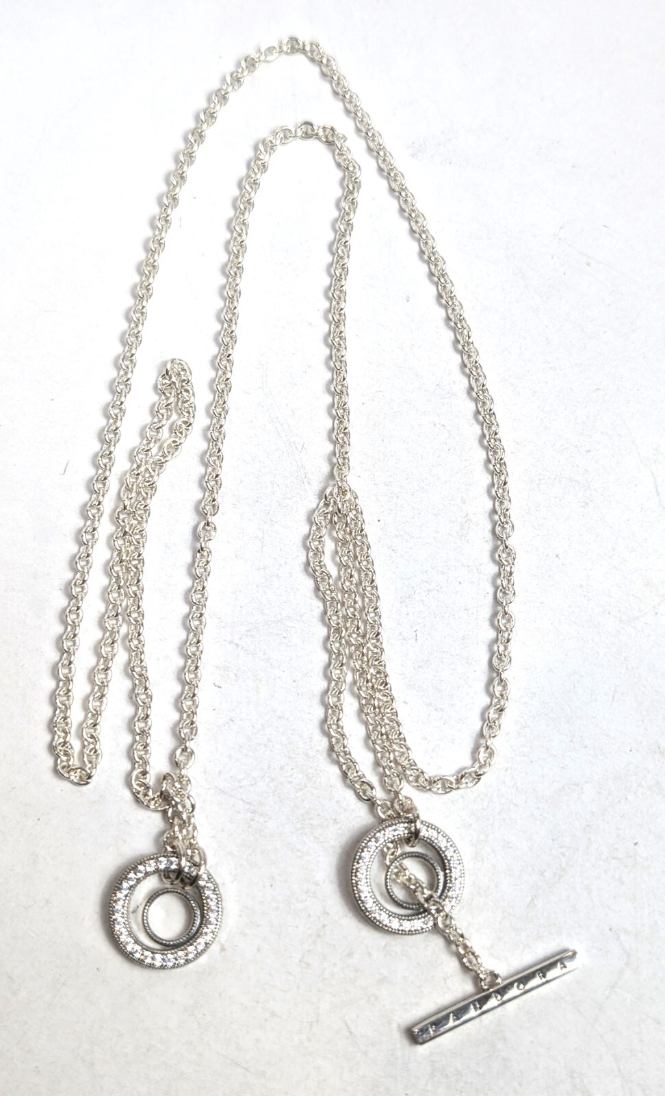 Authentic Pandora Pendant, Pave Circle Logo T-Bar Heart, #399050C01-80