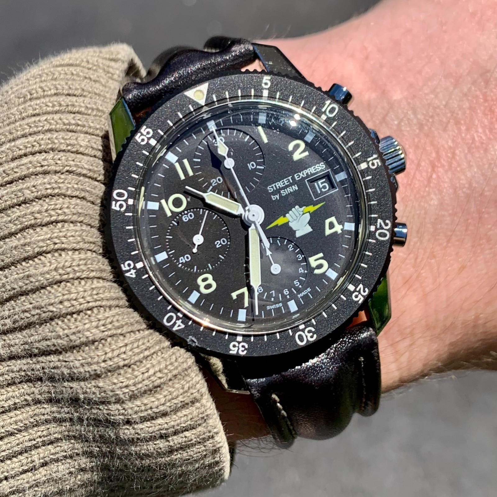Sinn 103ST “Street Express” Automatic Chronograph Stainless Steel Wristwatch