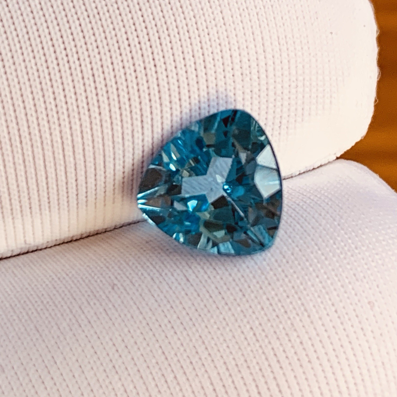 Elegant Swiss Topaz Faceted Trillion, 7*7*5mm Size, 1.65cts