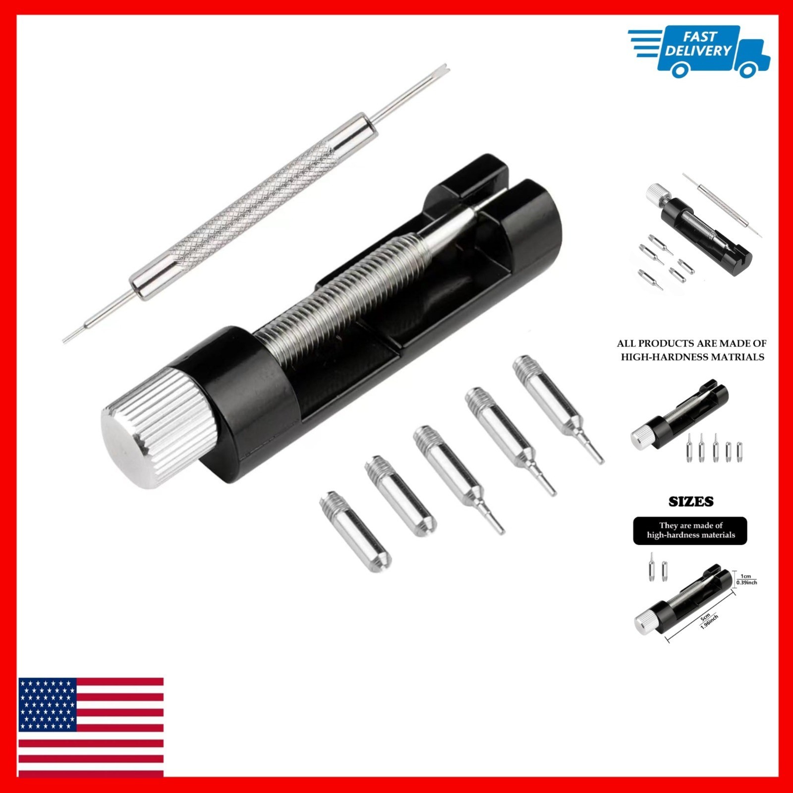 Watch Link Removal Kit – Bracelet Adjustment Tool with Pin Remover