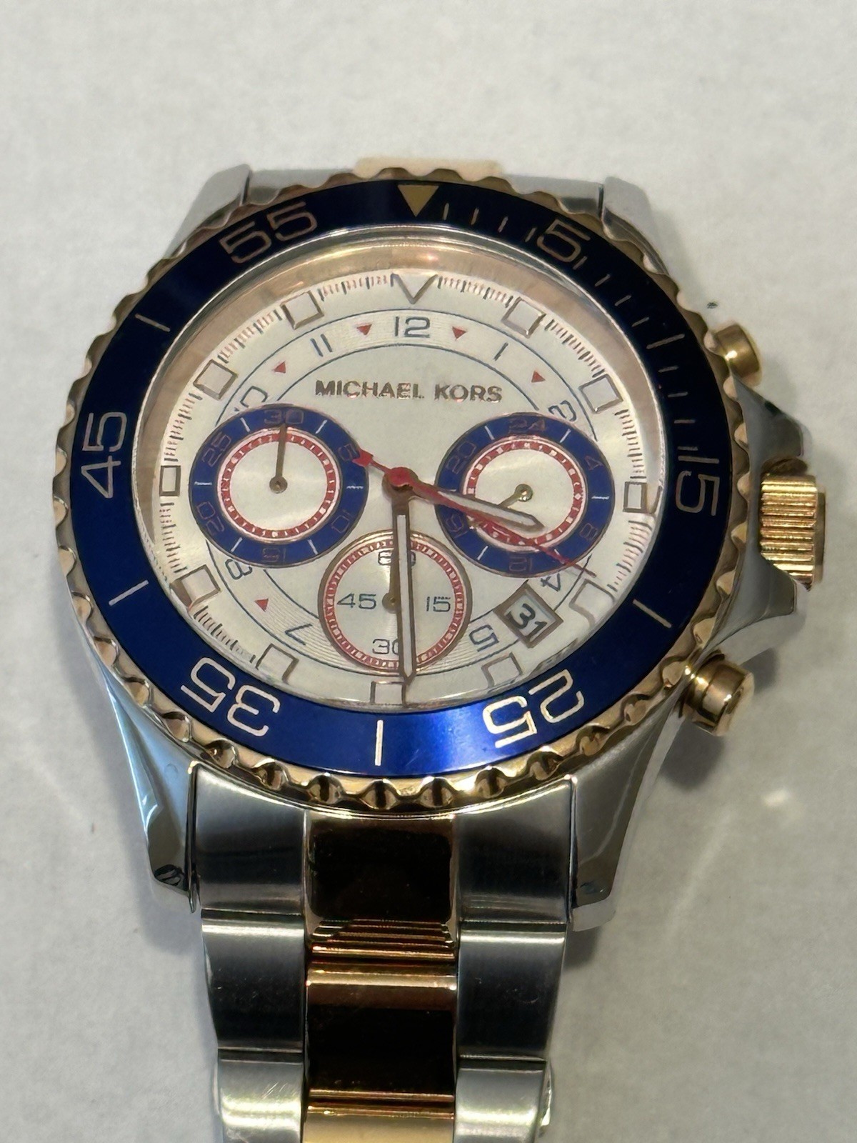 Michael Kors Chronometer Watch MK-5794 Gold Tone/Stainless/Vintage Gold